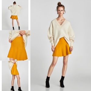 NWT Zara A-Line Knit Mini Skirt